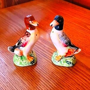Vintage Ceramic Duck Salt & Pepper Shakers Japan